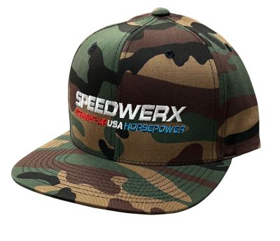 Speedwerx Snapback Hat - Camo - Large Logo