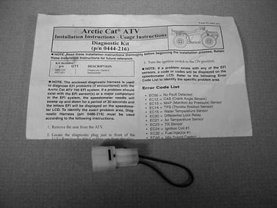 EFI Diagnostic Harness Plug // 2006-2014 Arctic Cat ATV and Prowler